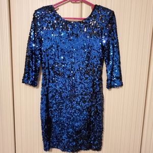 Blaque Label Blue Sequin Mini Dress
